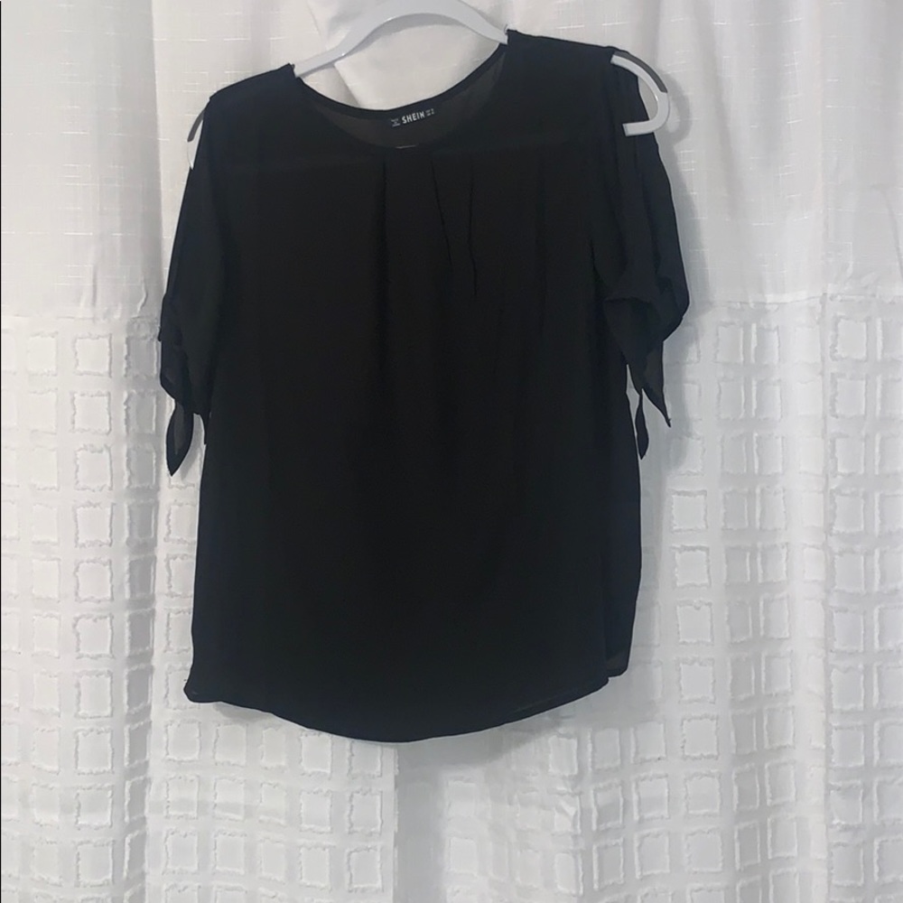 Black sheer blouse